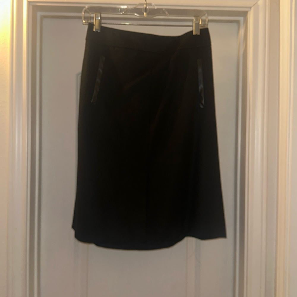Black wool skirt